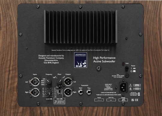 ATC C4 Sub Mk2 back view connections